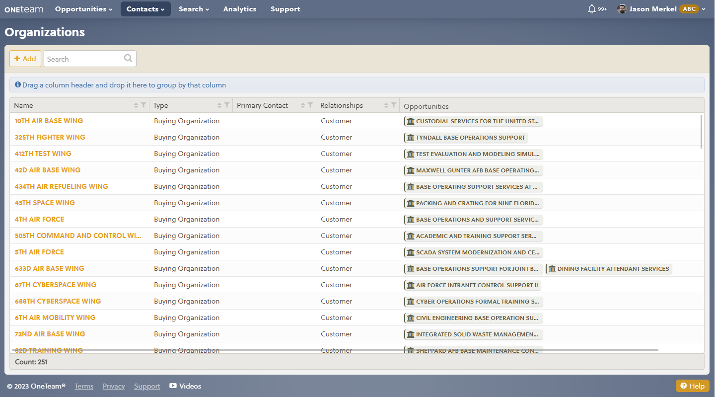 Contacts Module Release Screenshot 1